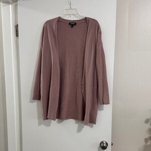 Express Mauve Open Front Cardigan